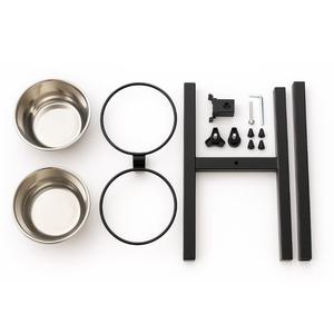 Doppia ciotola in acciaio inox per animali domestici, altezza regolabile, per cani e gatti di tutte le taglie - Product Image 3