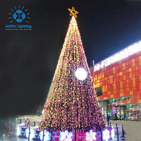 ANPU Extra Tall Weihnachts baum-15ft Outdoor Metallrahmen mit 8000 programmier baren LED-Leuchten und wasserdichtem Design