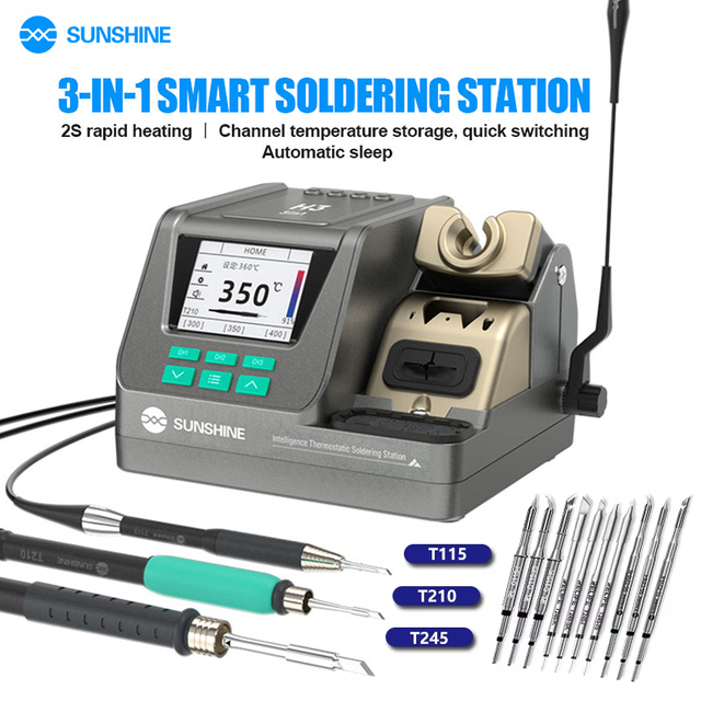SUNSHINE H3 T210/T245/T115 Handle 3 In1  80W Automatic Sleep Welding Rework Station Phone Repair Tools