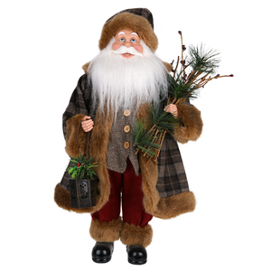 Cheap Wholesale Family Fancy Plaid Big <b>Standing</b> <b>Santa</b> Clause Adornos De Navidad 2025 - Product Image 3