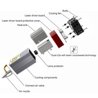 LASER TREE 10W Tête de gravure laser à feuilles CNC pour le bricolage, module de découpe laser à diode en contreplaqué MDF pour pierre, caoutchouc et métal