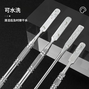Bâton de mélange de gel pour nail art, bâton de mélange de couleurs en acier inoxydable, double extrémité, double usage, outil professionnel de mélange de couleurs pour - Product Image 2