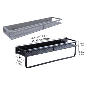 Stainless Steel Double Tier Waterproof Wall-Mounted Bathroom Towel <b>Rack</b> with Modern Design - Product Image 2