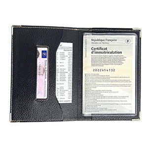 Seguro de tarjeta de conductor SUV de cuero de alta calidad y bolsa de licencia de coche accesorio de coche Tarjeta de Identificación titular de documento de papel de coche Francia - Product Image 2