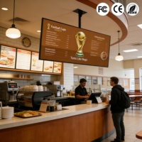 Écran d'affichage de menu de restaurant avec publicité USB, affiche numérique LCD 43 pouces pour usage intérieur dans les ascenseurs et les aéroports