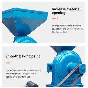Electric <b>Cast</b> Iron Grain Corn Wheat Food <b>Powder</b> Pulverizer Grinder Machine New 220V for Farm Food Processing - Product Image 6