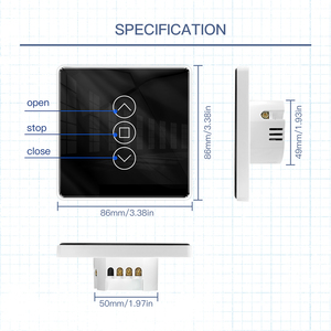 สวิตช์ม่านอัจฉริยะ LangYeao 2.5D Arc Glass, Tuya WiFi RF433 ใช้งานร่วมกับ <span class=keywords><strong>Alexa</strong></span> Google Home, ควบคุมเวลาและปริมาณแสงได้ 600W - Product Image 6
