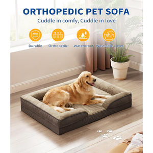 Ortho pä disches Haustier bett für große Hunde Wasch barer abnehmbarer Bezug mit Eier kisten schaum Wasserdichtes Futter Boden Stütz kissen Bett - Product Image 2