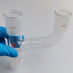 CS perangkat kaca laboratorium gelas distilasi Claisen adaptor kaca borosilikat <span class=keywords><strong>3</strong></span> cara adaptor konektor - Product Image 5