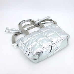 KS Bolso <span class=keywords><strong>de</strong></span> compras <span class=keywords><strong>de</strong></span> nailon acolchado <span class=keywords><strong>de</strong></span> lujo extra grande para mujer, bolso <span class=keywords><strong>de</strong></span> hombro largo hinchado, cierre abierto, logotipo personalizado <span class=keywords><strong>de</strong></span> algodón para regalos - Product Image 4