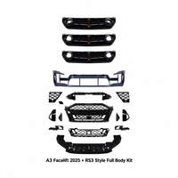 Kit de carrosserie style RS3 pour Audi A3 S3 8Y PA 2025+ : Amélioration pare-chocs avant et arrière pour modèles 2025, 2026, 2027 (hatchback et berline)