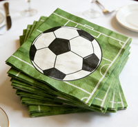 Serviettes en papier jetables pour fête de football, décoration de table sur le thème du sport, serviettes en papier à motif de football classique, décoration de fête pour les fans de l'équipe