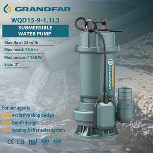 Bomba Sumergible GRANDFAR 1.1KW 2HP 14.5m de Alta Presión para Aguas Residuales, Gran Caudal, con Cuchilla de Corte WQD15-9-1.1L3 - Product Image 1