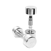 Ensemble d'haltères de musculation en acier chromé durable de 80 lb, antidérapant, pour usage domestique et commercial, unisexe, logo personnalisé disponible