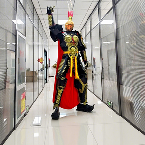 Casque d'armure de <span class=keywords><strong>cosplay</strong></span> <span class=keywords><strong>Black</strong></span> Myth Echo, tenue plaquée avec des plaques segmentées à motif montagne imitation, aspect métallique réaliste - Product Image 2