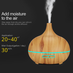 Difusor de Aroma con Diseño de Madera, Humidificador Ultrasónico de 400 ml con Control Remoto para Aromaterapia en el Hogar - Product Image 4