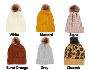 <span class=keywords><strong>Bonnet</strong></span> d'hiver tricoté pour <span class=keywords><strong>femme</strong></span>, couvre-chef avec pompon épais, bonnets à la mode, cadeau pour dame, 2020 - Product Image 5