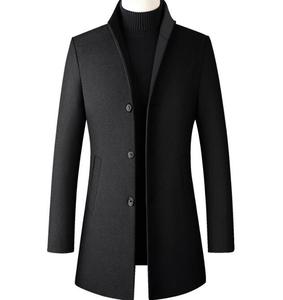 Nuovo Cappotto <span class=keywords><strong>Trench</strong></span> Business da <span class=keywords><strong>Uomo</strong></span> di Media Lunghezza in Lana Spessa Ecosostenibile di Poliestere con Cappuccio Autunnale e <span class=keywords><strong>Invernale</strong></span> - Product Image 5