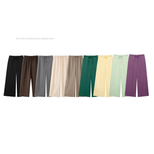 Ensemble décontracté 2 pièces pour femme : Kimono en toile de lin uni à croisement frontal et pantalon – Tendance - Product Image 2