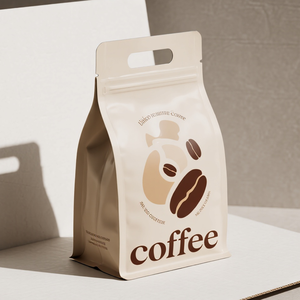 Custom <strong>Logo</strong> <strong>Printed</strong> Eco-friendly Low Moq Hot Stamping Craft <strong>Paper</strong> Coffee Flat Bottom <strong>Bag</strong> <strong>with</strong> Zipper Mylar <strong>Bag</strong> - Product Image 2