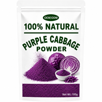 Poudre de chou violet naturel 100% pure lyophilisée, poudre de chou rouge de qualité alimentaire en vrac, riche en anthocyanes, vente en gros, OEM