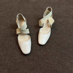 Cross-Strap Casual Hollow-Heel Ballet Pumps Retro Versatile 2026 New Style <b>Closed</b>-<b>Toe</b> <b>Sandals</b> with Straps - Product Image 3