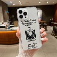 Coque de téléphone portable en silicone souple et élégante pour iPhone 11 12 13 14 15 16 17 Pro Max, thème Palestine Liberté, étui de téléphone design