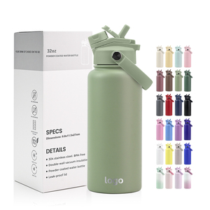Garrafa de Água Isolada de Aço Inoxidável OEM de 32 oz, 1000 ml, Tampa com Canudo, Frasco Portátil para Viagens, Academia e Esportes - Product Image 1