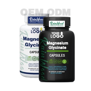 Rainwood OEM/ODM Capsule di Glicinato di Magnesio 60, 120, 180, 270 Capsule Vegetali da 500mg per Supporto alla Calma <span class=keywords><strong>Mentale</strong></span> e al Sistema Immunitario - Product Image 1