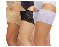 En gros, couvre-cuisses pour femmes légers, élastiques, en dentelle, Spandex/Nylon, antidérapants, respirants, anti-frottement et anti-irritation