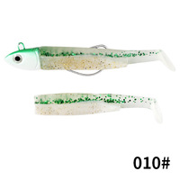 Yousya Offre Spéciale multicolore en forme de T PVC réaliste tête de plomb crochet en métal dur Sidewinder méné leurre de pêche pour la truite basse
