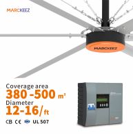 Kipas HVLS Besar Marckeez, Desain Sirkulasi Udara Kuat Kecepatan Rendah, Tujuan Ganda Musim Panas Musim Dingin