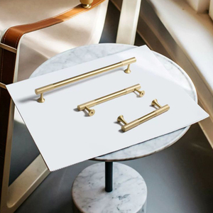 Cao cấp tủ quần áo cửa xử lý Tủ Brass dài xử lý Brass rắn mặt dây chuyền Xử Lý Vàng đồ nội thất - Product Image 4