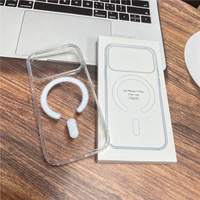 Coque de téléphone magnétique antichoc transparente anti-jaunissement à couverture intégrale pour iPhone 15 16 17 18 Pro Max Air