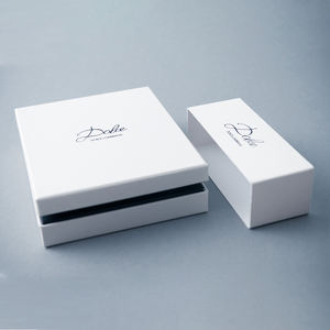 Boîte à couvercle <span class=keywords><strong>amovible</strong></span> en carton blanc Boîte cadeau de luxe en papier doré avec plateau en mousse - Product Image 6