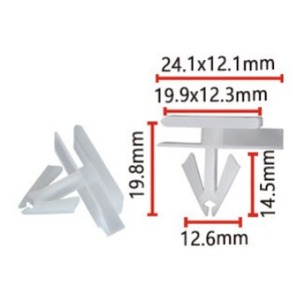Buick D189 Nylon Door Trim Clip 24.1x12.1mm PA66 <b>Car</b> <b>Interior</b> Fastener - Product Image 1