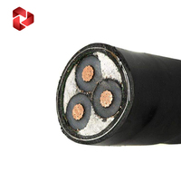 Câble XLPE moyenne tension BS 6622, conducteur en cuivre, blindage en ruban d'acier, gaine en PVC de 240 mm, souterrain, YJV22/YJLV22