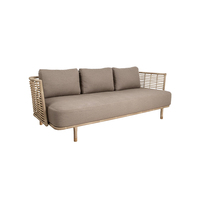Ensemble de salon de jardin moderne en rotin avec table basse et chaises tressées en aluminium pour 2 personnes, idéal pour salon, jardin, terrasse, balcon