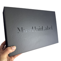 Logo personnalisé estampage feuille d'or boîte cadeau en carton recyclé emballage magnétique noir boîte carton pliable UV