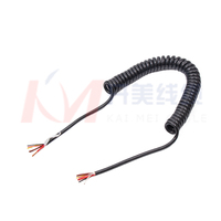 Cable Espiral para Remolque de Camión de Alta Calidad, 1-20A, Conductor de Cobre Libre de Oxígeno, PVC/PE/TPEE/F46, 450-750V, -40--+85, Cable Negro