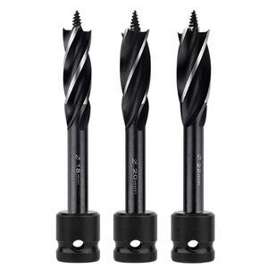 ดอกสว่านเจาะไม้ 230 มม. เหล็กกล้าคาร์บอน ผิวเงา สำหรับงานไม้ พร้อมก้านกลม - Product Image 2