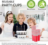 Gobelets de fête en plastique jetables à double couleur avec logo personnalisé - Portables, écologiques et durables