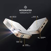 Mini Proyector Salange P30 LED DLP Recargable, Proyectores de Bolsillo para Teléfono, Cine en Casa y Exteriores
