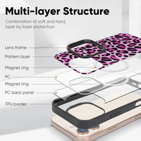 Coques de téléphone magnétiques sans fil par sublimation, antichute, avec impression UV, personnalisables pour iPhone 15, 16, 17, 18