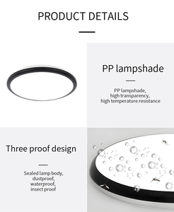 300 мм 18 Вт круглая ультратонкая светодиодная лампа с тройным защитой Ip54 Водонепроницаемая Балконная кухонная лампа для ванной комнаты пластиковая 90 современная лазерная печать - Product Image 2