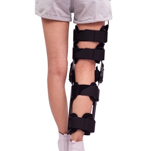 Adjustable Knee Brace With Locking <b>Hinge</b> For Post Surgery Recovery Support Thigh And Calf Fixation One Size Fits All - Product Image 3