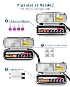 Étui de voyage EVA personnalisé, étanche, antichoc et isotherme, idéal pour stylos à insuline et flacons de médicaments pour diabétiques – Meilleures ventes - Product Image 5