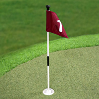 Mini bâton de drapeau vert de putting de pratique de golf d'arrière-cour avec la tasse de poteau de trou