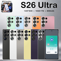 Ponsel Android 15 S26ULTRA Canggih Dengan NFC, Memori Internal 16GB 1TB, Layar 1440*3120 Dari Pemasok Pabrik Cina