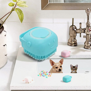 Cepillo de Ducha de Silicona Suave Ecológico de Lujo 2026 con Dispensador de Champú, Herramienta de Aseo para Gatos, Perros y Animales Pequeños, Masaje de Baño - Product Image 2